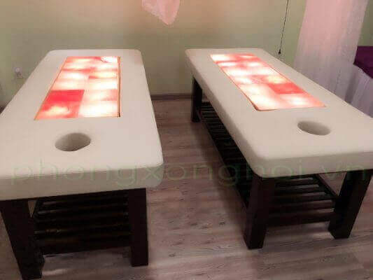 Giường Massage chân gỗ đá muối - Ảnh 9