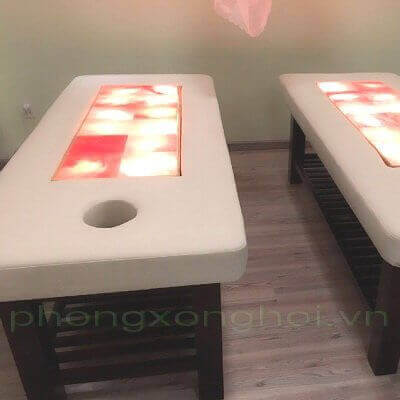 Giường Massage chân gỗ đá muối - Ảnh 7