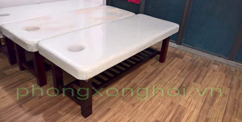 Giường Massage chân gỗ đá muối - Ảnh 10