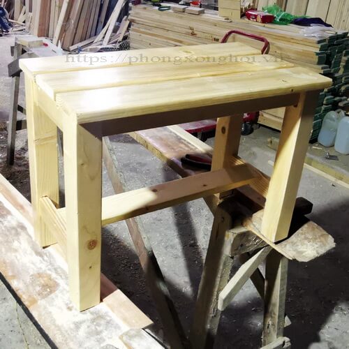 Ghế gỗ thông ngồi xông hơi dài 1,2 m rộng 31cm - Ảnh 3