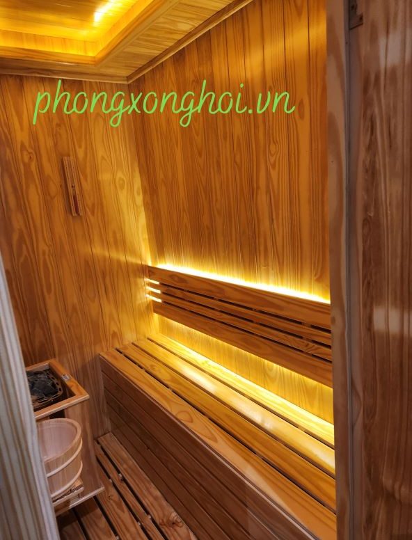 Phòng Sauna Gỗ thông Mỹ không mắt - Ảnh 3
